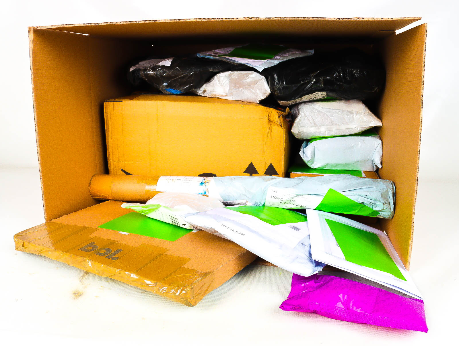 XL Doos met Verloren & Retour Postpakketten