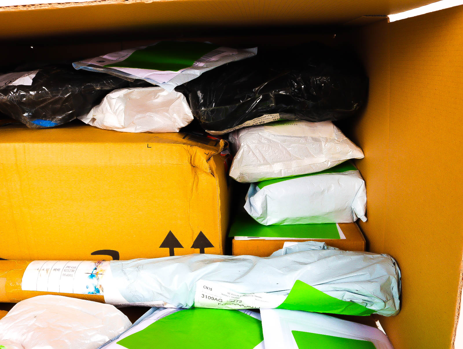 XL Doos met Verloren & Retour Postpakketten