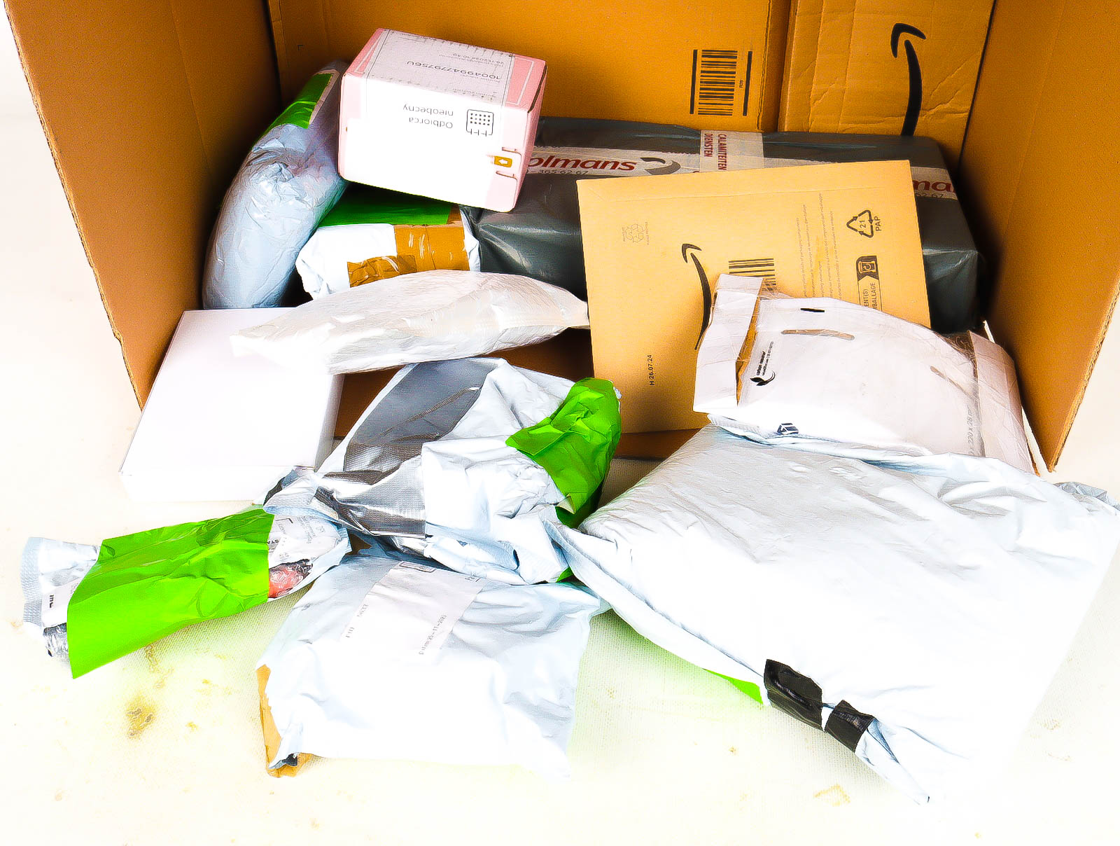 XL Doos met Verloren & Retour Postpakketten