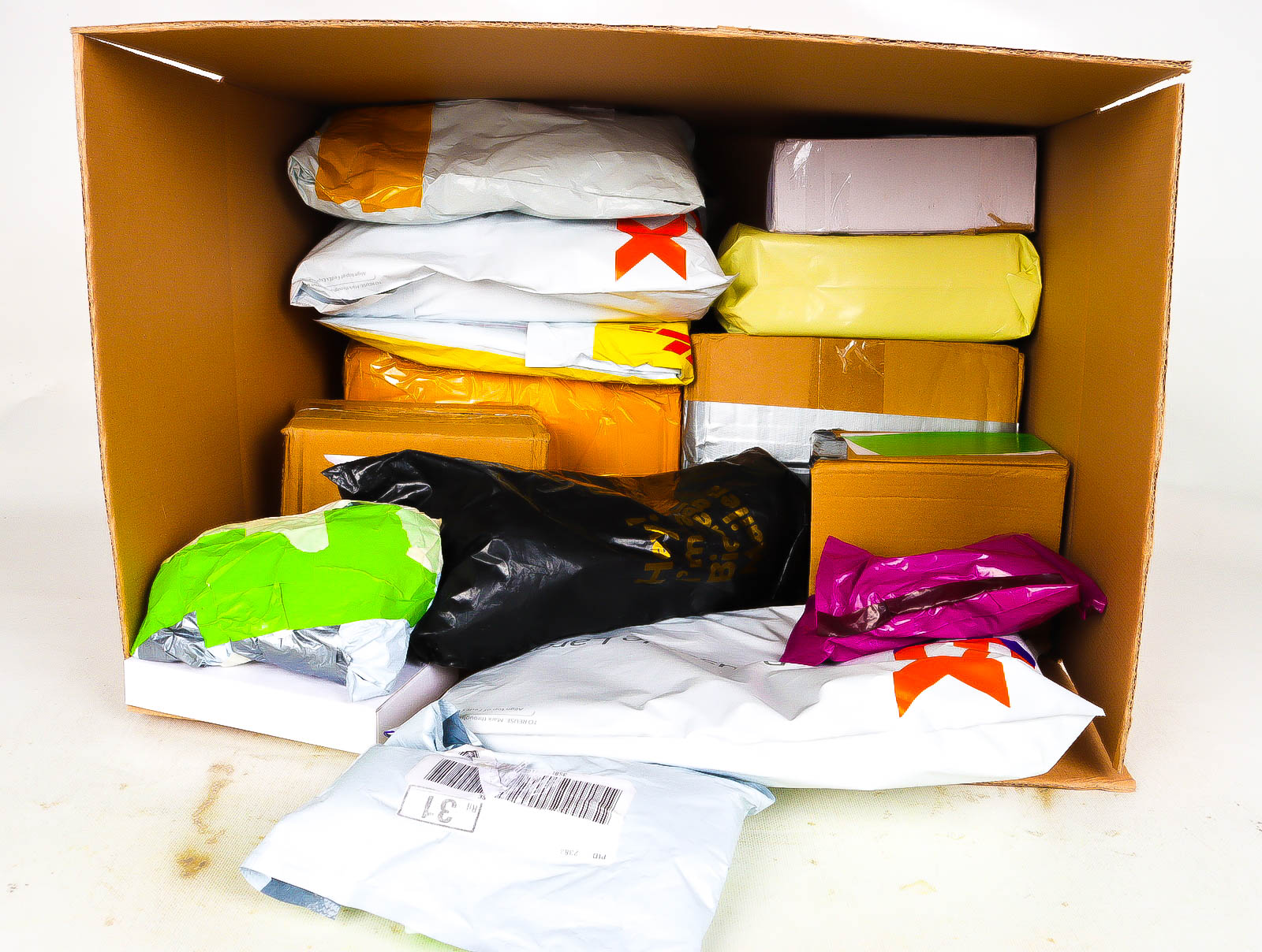 XL Doos met Verloren & Retour Postpakketten