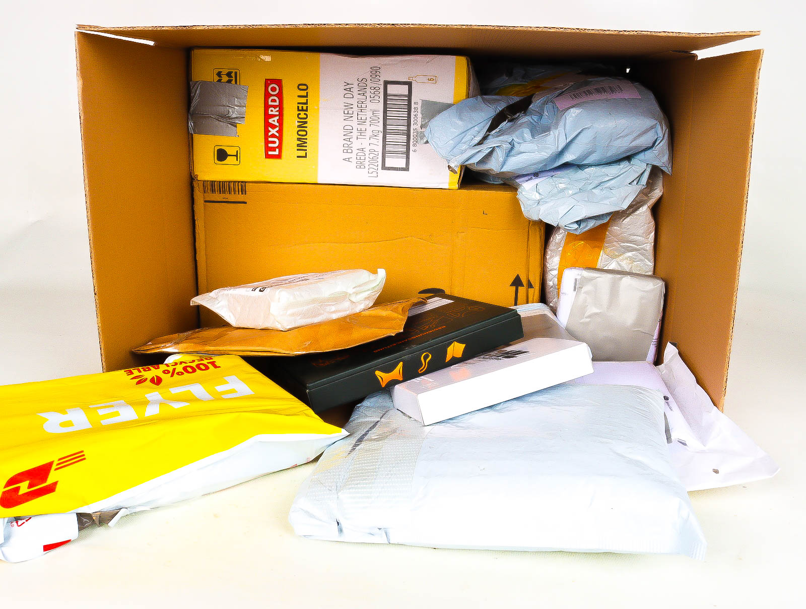 XL Doos met Verloren & Retour Postpakketten