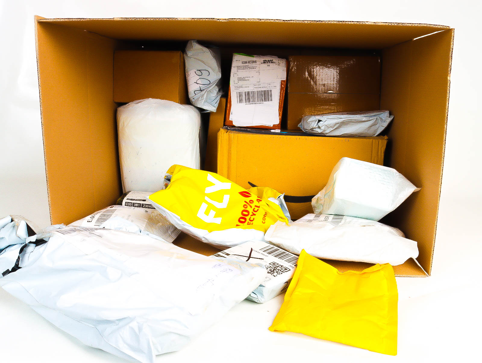 XL Doos met Verloren & Retour Postpakketten